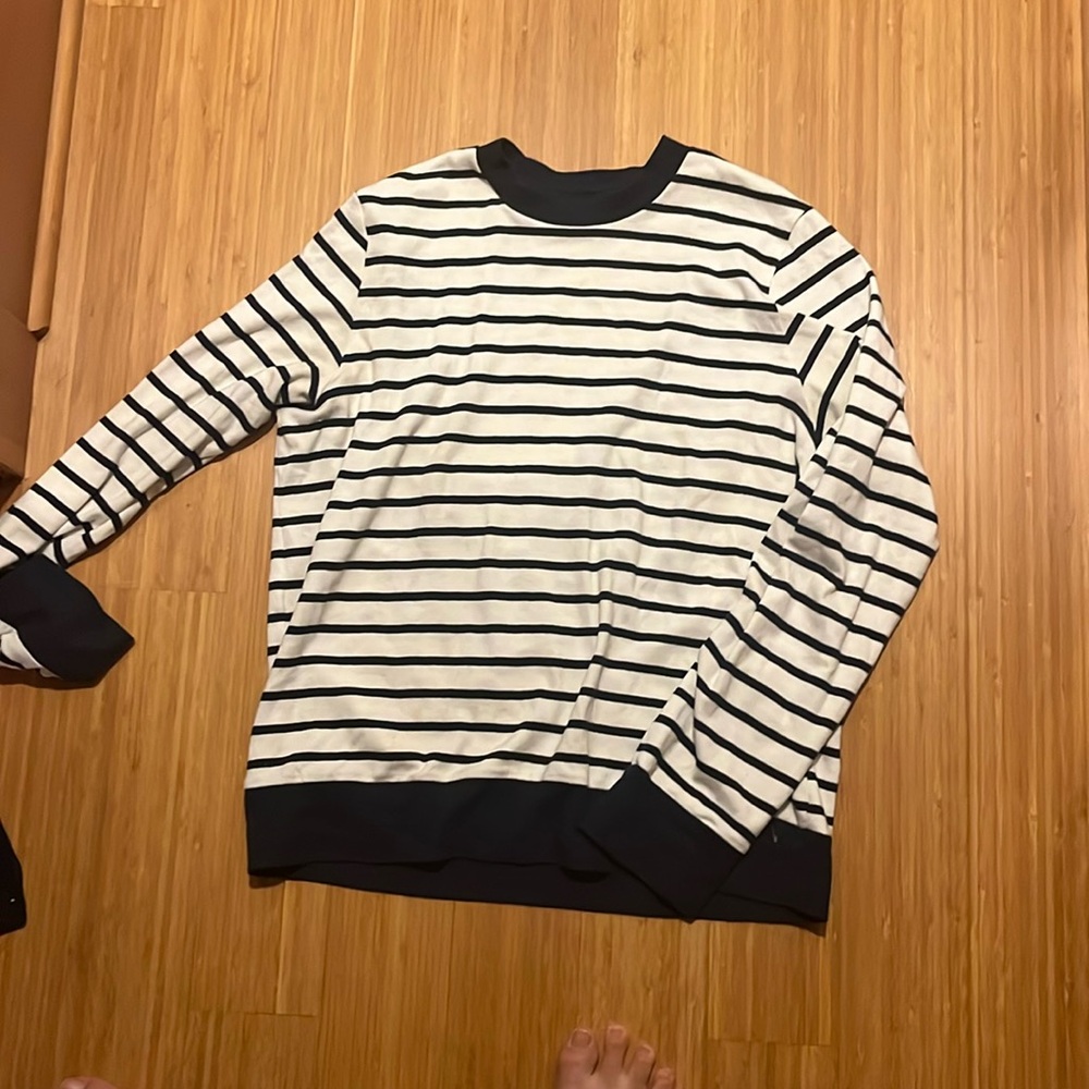Petit bateau 100% cotton navy striped knit long sleeve size 3